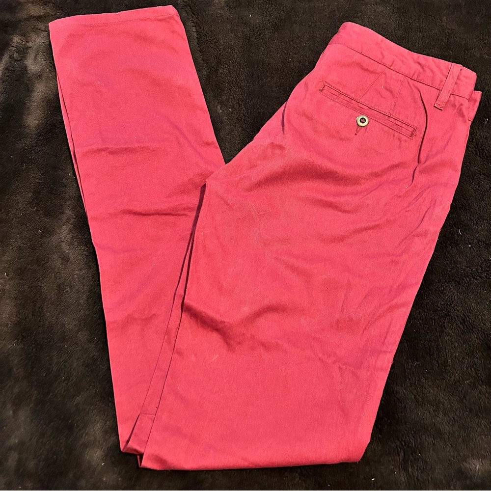 JACHS NY burgundy slim fit cotton chinos, M size 30